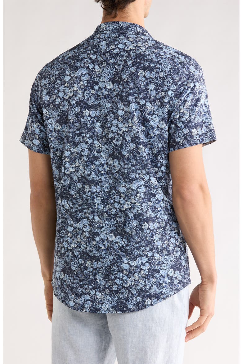 Field Floral Performance Short Sleeve Shirt, Alternate, color, NAVY SPRING FIELD
