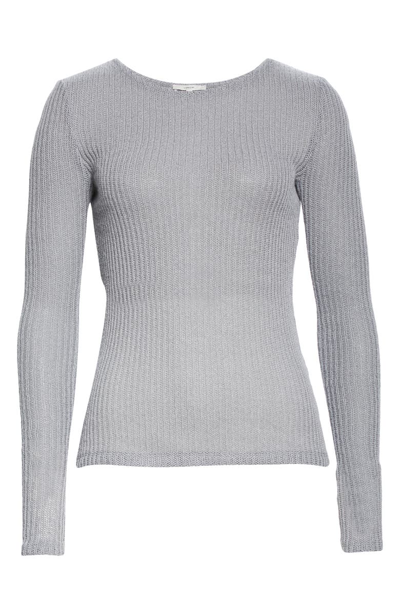 Vince Textured Long Sleeve Sweater, Alternate, color, Steel Blue