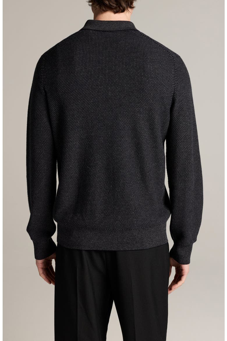 Geo Jacquard Quarter Zip Sweater, Alternate, color, COASTAL/ MED H GREY