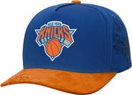 Mitchell & Ness Men's Mitchell & Ness Blue/Orange New York Knicks May Flowers Adjustable Hat