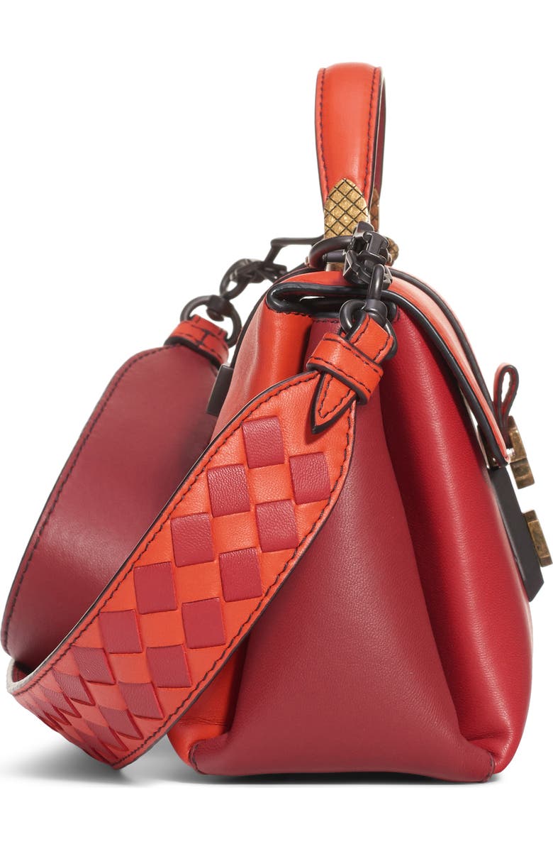 Bottega Veneta Small Piazza Bicolor Leather Handbag, Alternate, color,