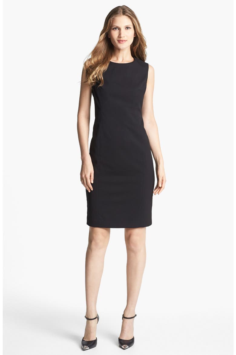 'Mallory' All Season Stretch Sheath Dress, Main, color, BLACK