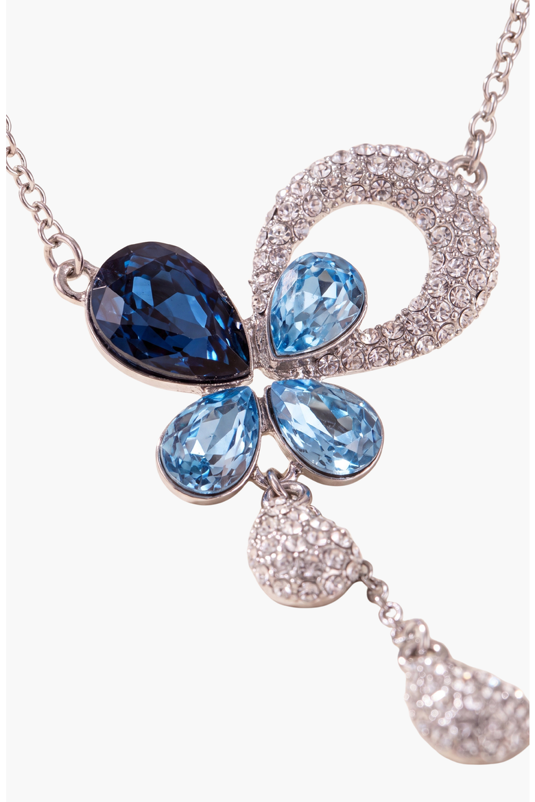 Teardrop Crystal Pendant Necklace, Alternate, color, Blue