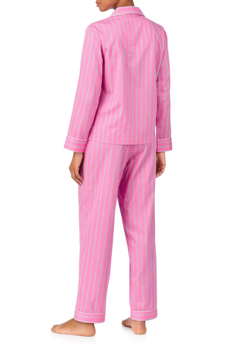 Print Cotton Blend Pajamas, Alternate, color, PINK STRIPE