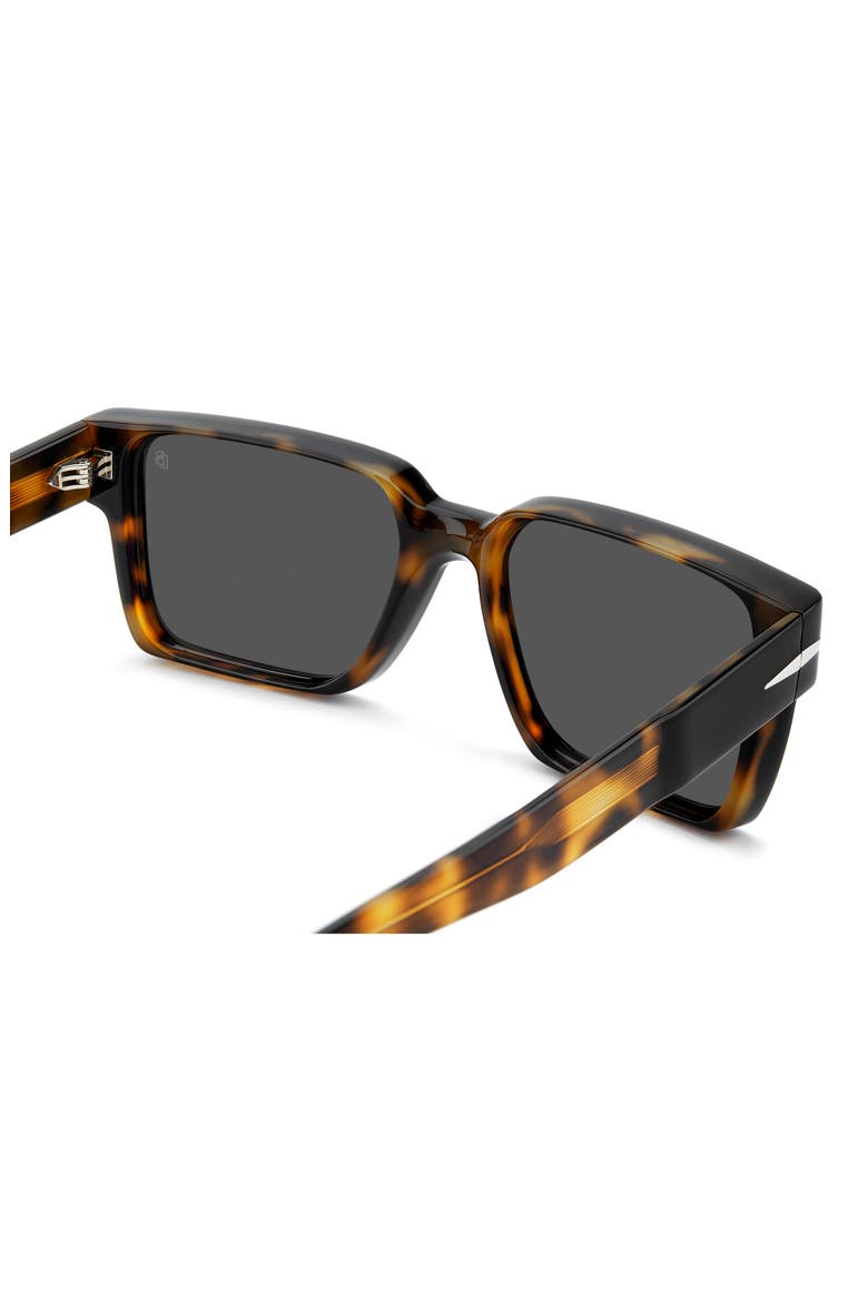 DB 7162/S 56mm Rectangular Sunglasses, Alternate, color, BLACK HAVANA/ GREY