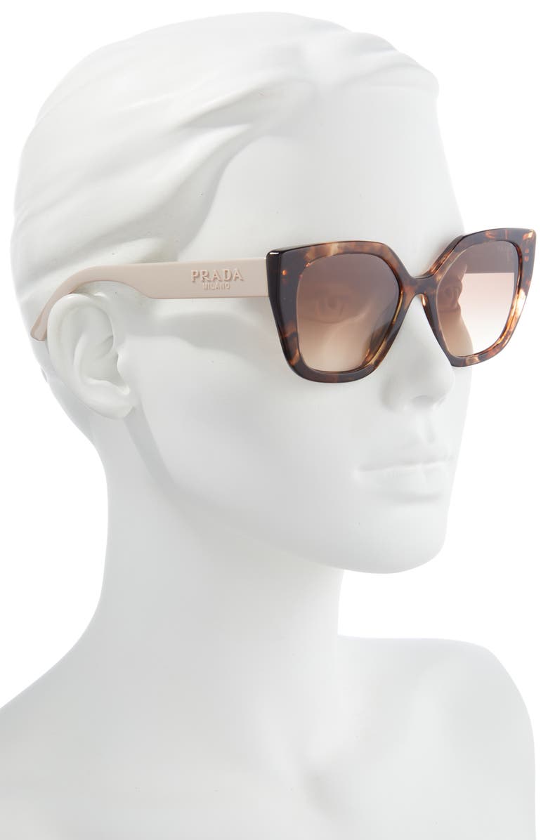 Prada 52mm Butterfly Sunglasses, Alternate, color, Brown Tortoise
