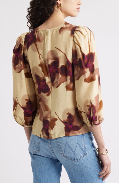 NORDSTROM NORDSTROM PRINT BLOUSON SLEEVE TOP