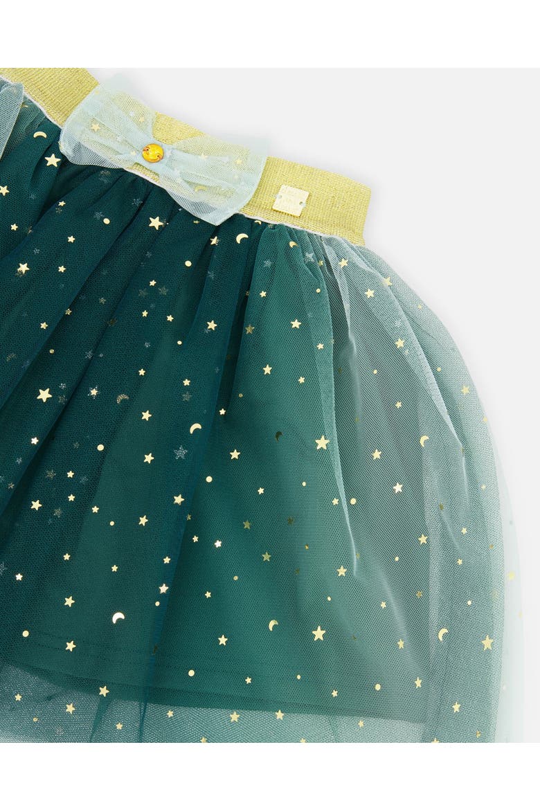 Mesh Skirt with Bow, Alternate, color, Forest Green