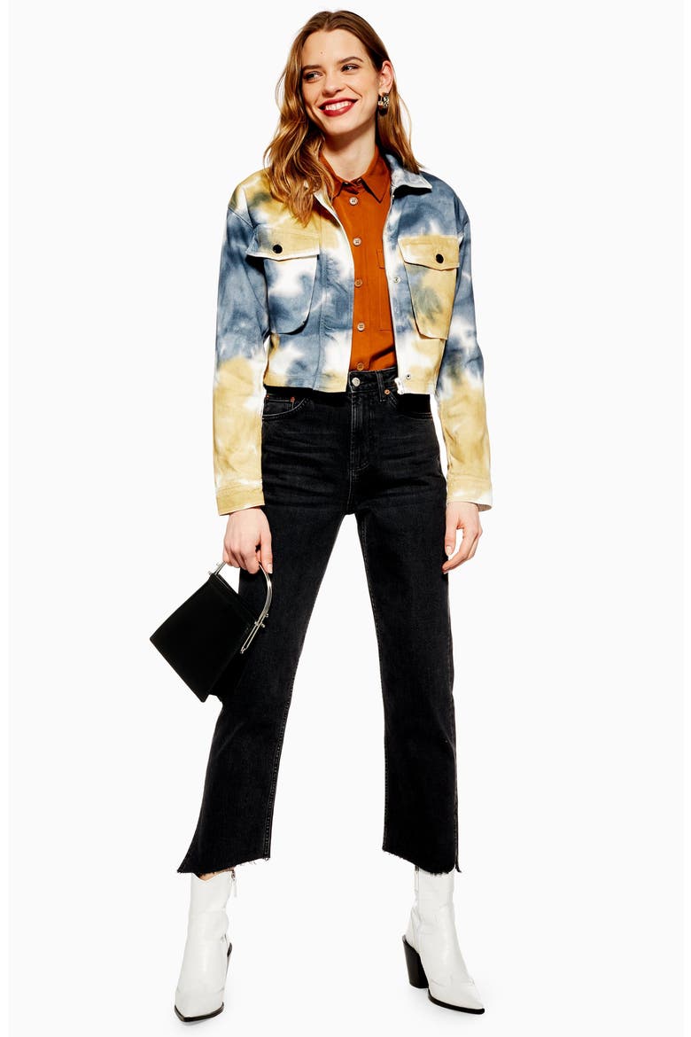 Leon Tie Dye Shirt Jacket, Alternate, color, BLUE MULTI