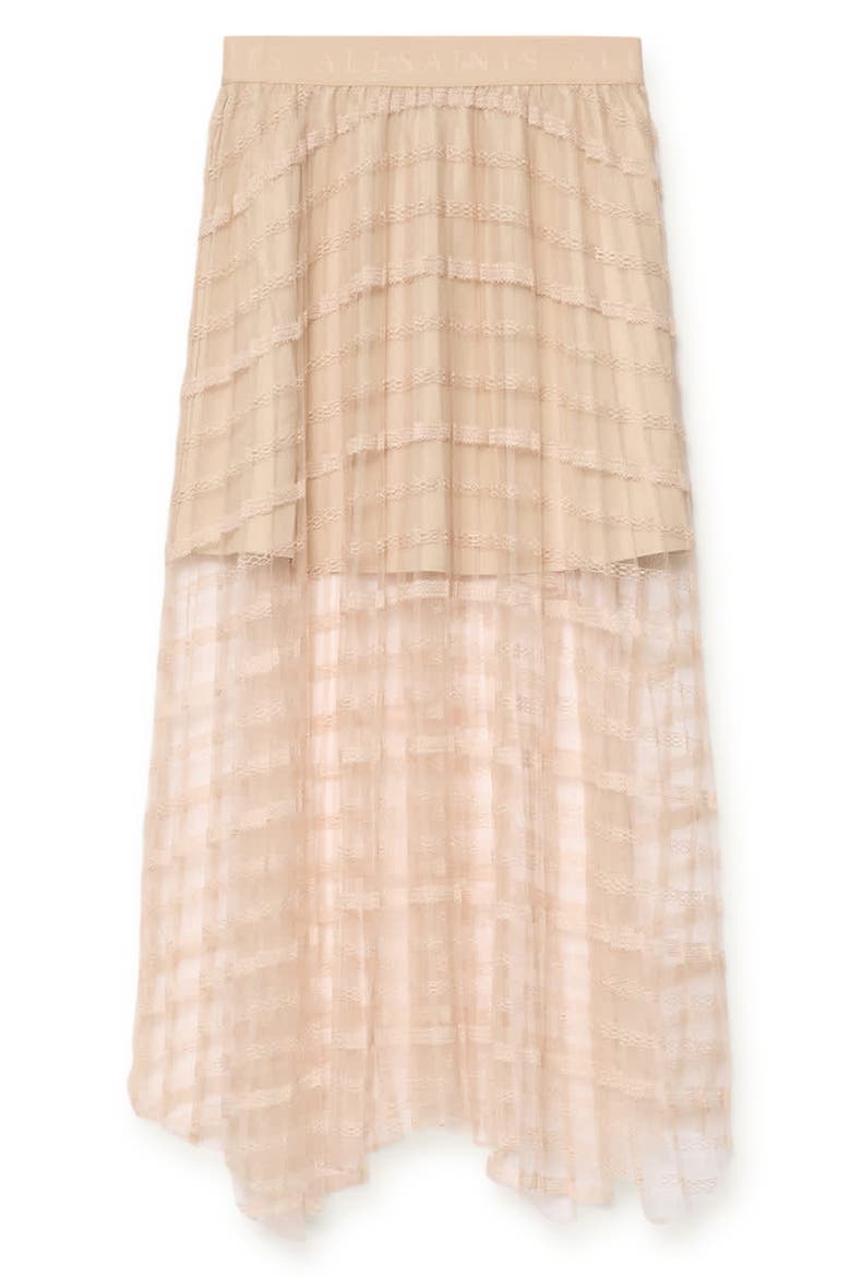 Celia Tiered Midi Skirt, Alternate, color, BLUSH PINK
