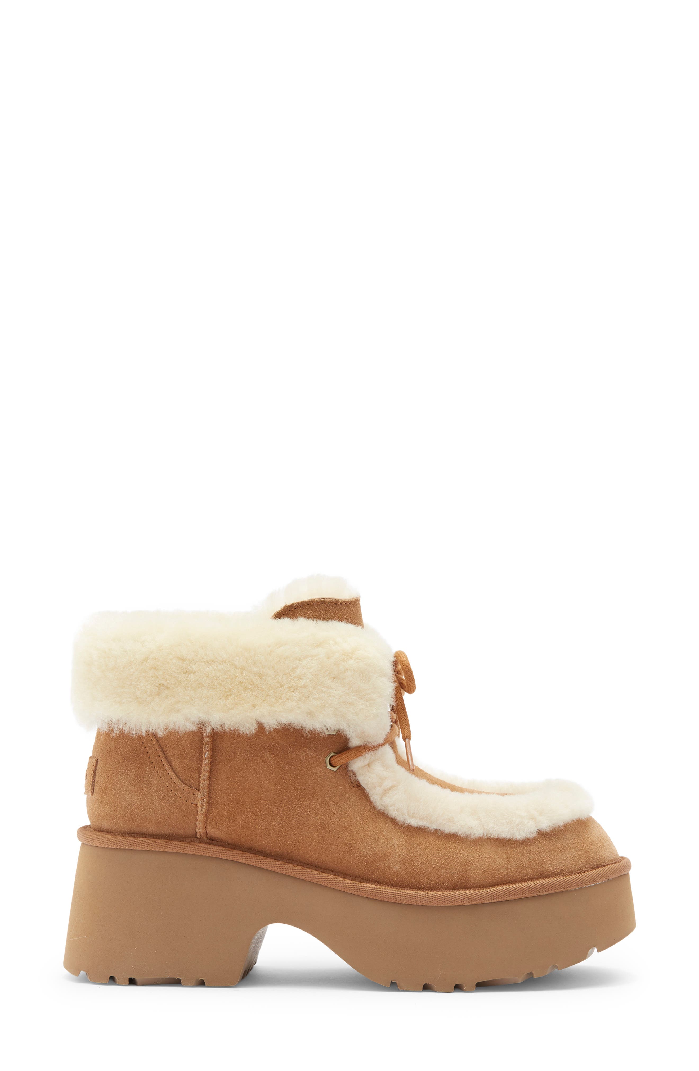 UGG<sup
®</sup
 Esmee Genuine Shearling Detail Lace-Up Boot, Alternate, color, 