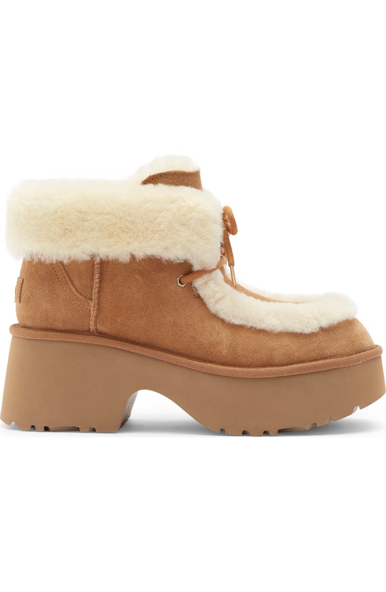 UGG<sup>®</sup> Esmee Genuine Shearling Detail Lace-Up Boot, Alternate, color,