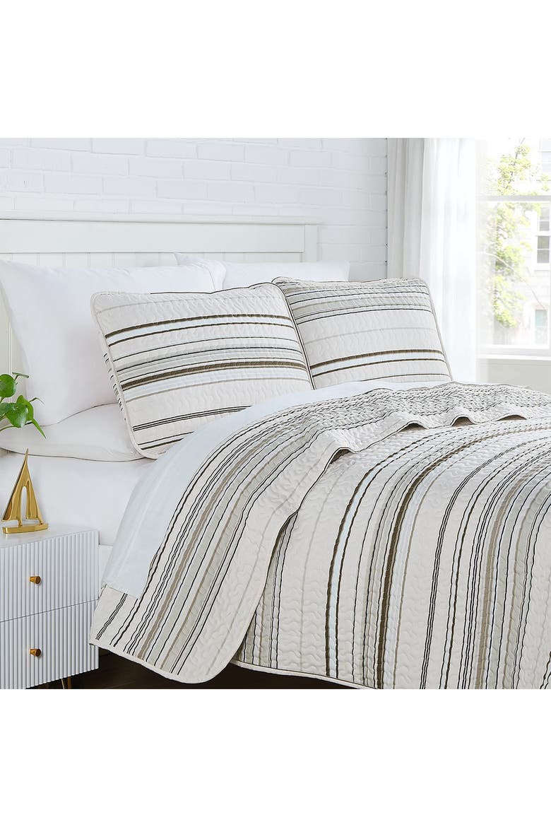 Coastal Stripes Oversized Quilt Sets, Alternate, color, COASTAL STRIPE TAUPE