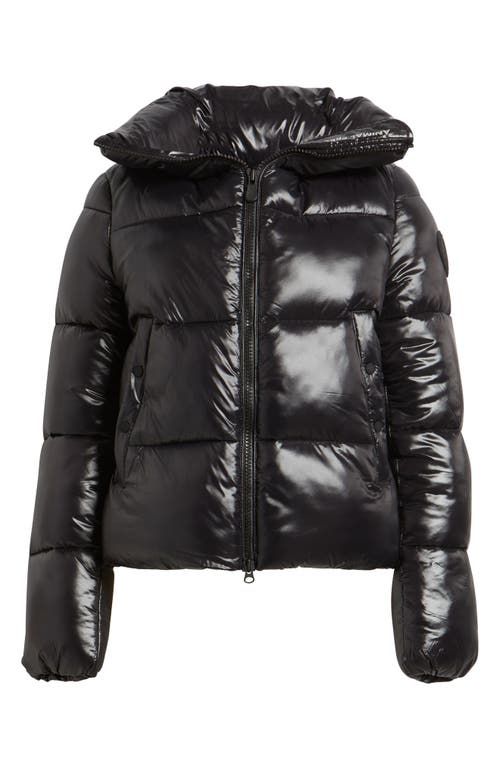 Save The Duck Isla Water Resistant Puffer Coat In Black