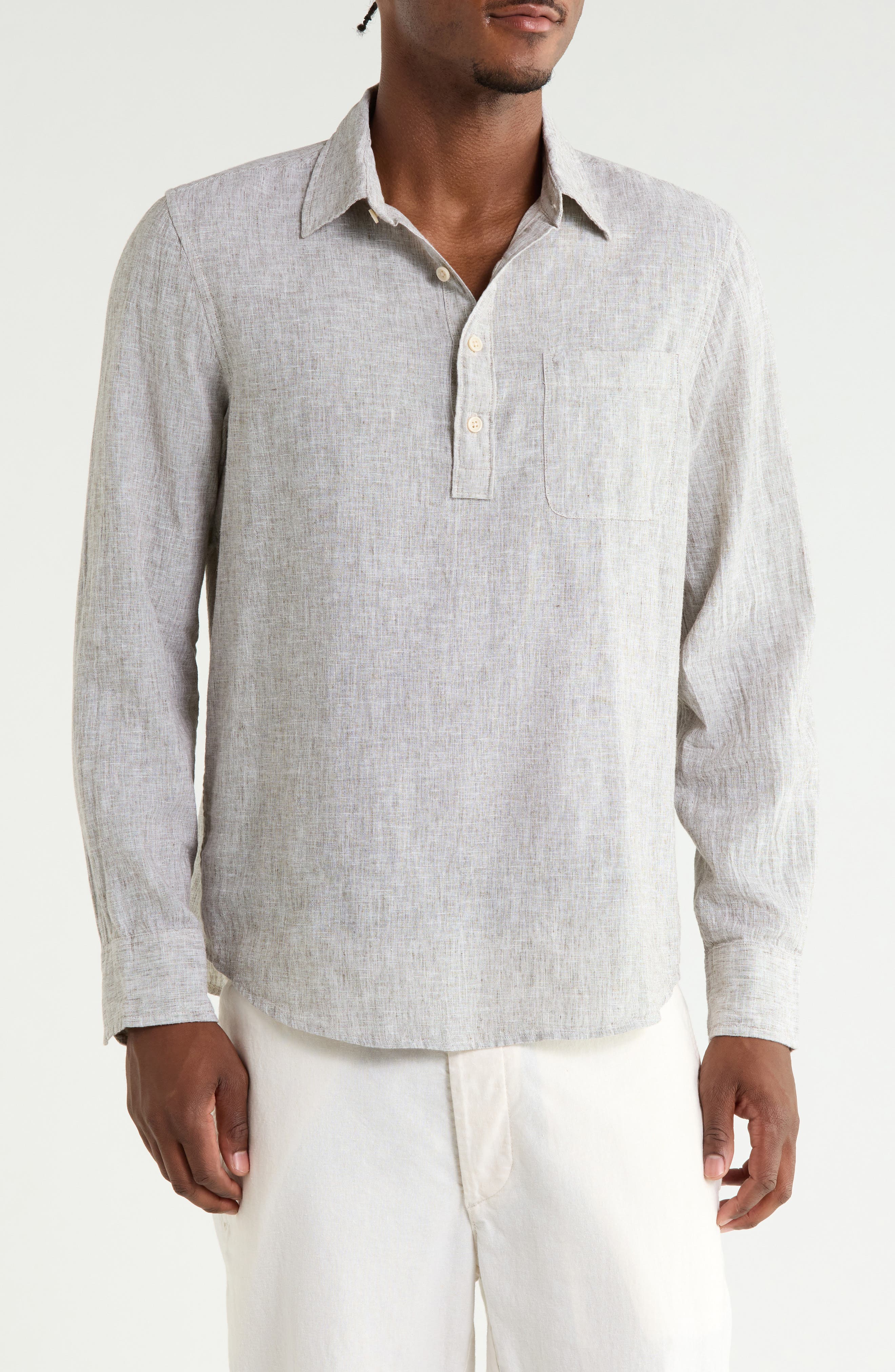 Mariner Linen & Cotton Long Sleeve Shirt