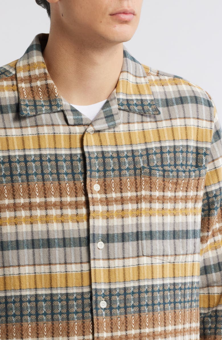 Percival Consign Ashdown Embroidered Flannel Button-Up Shirt, Alternate, color,