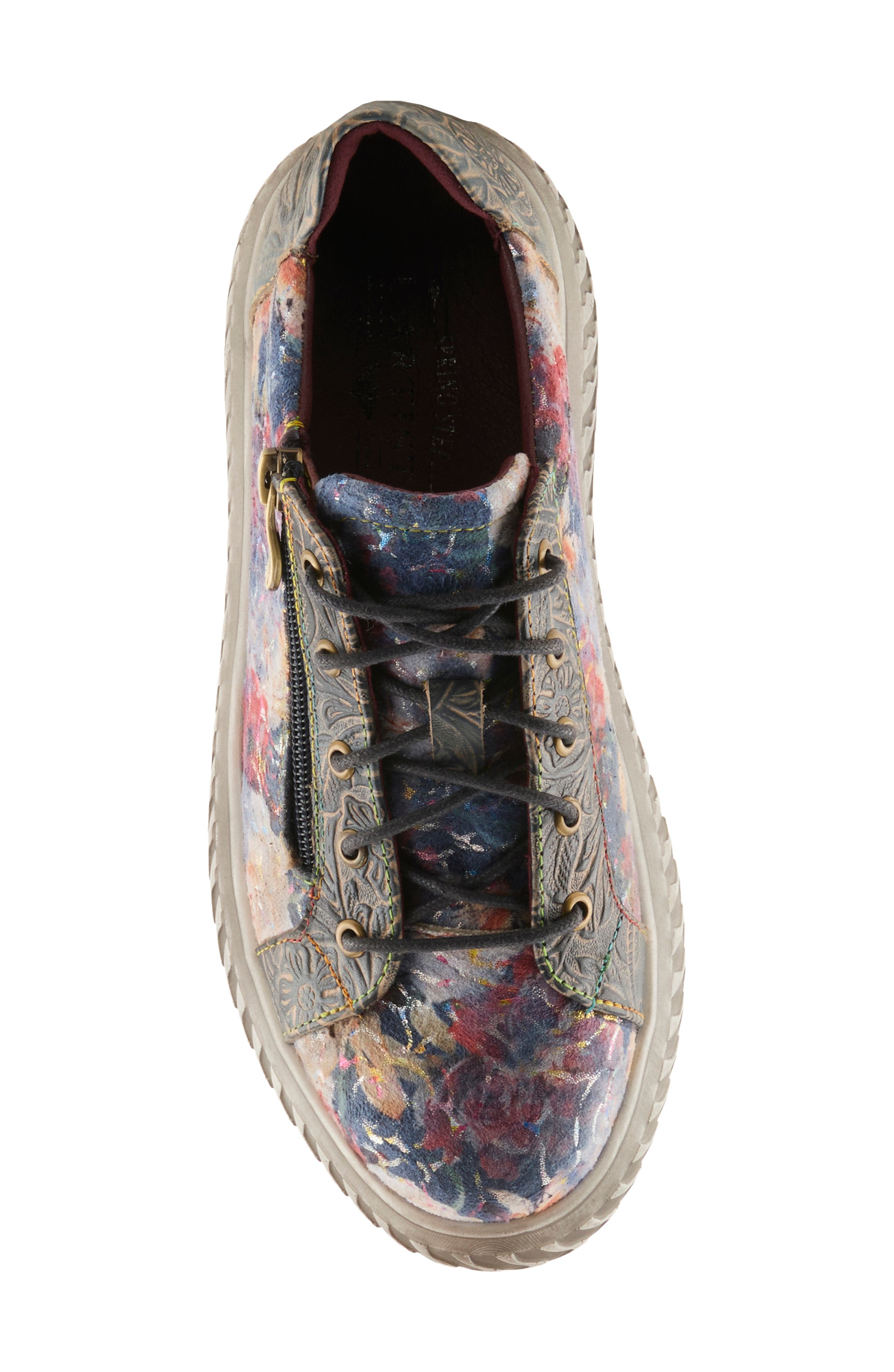 Tiretread Lace-Up Sneaker, Alternate, color, NAVY MULTI