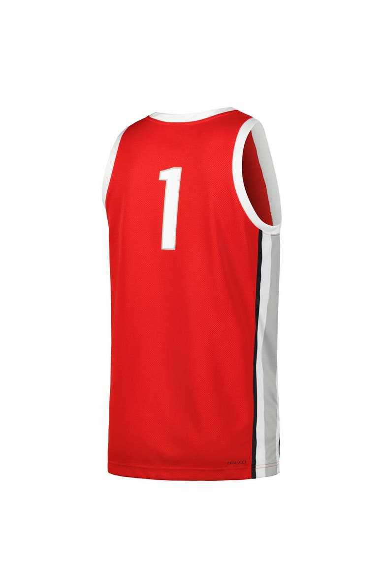 Nike Men's Nike #1 Scarlet Ohio State Buckeyes Replica Jersey, Alternate, color, Scarlet