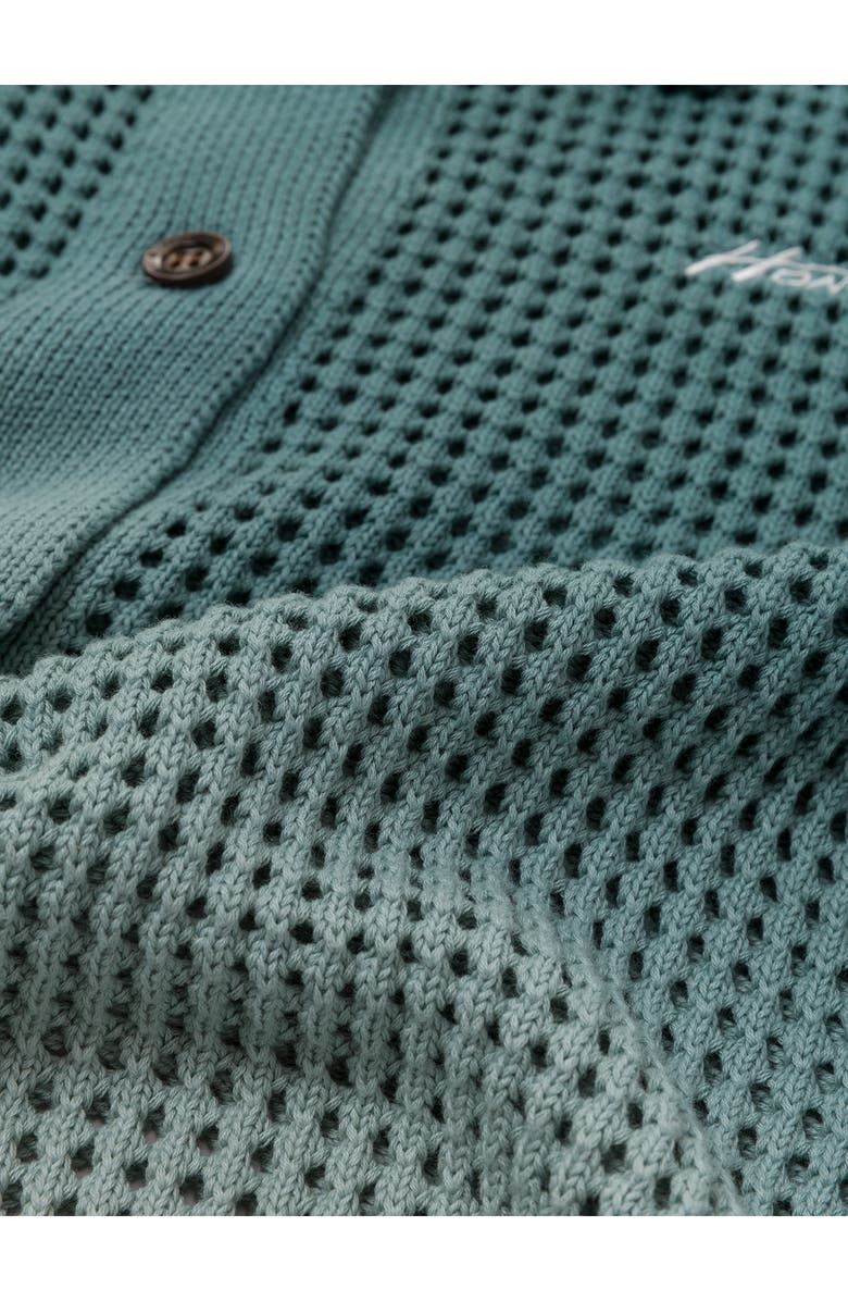 HONOR THE GIFT Ombré Open Stitch Button-Up Shirt, Alternate, color, Green