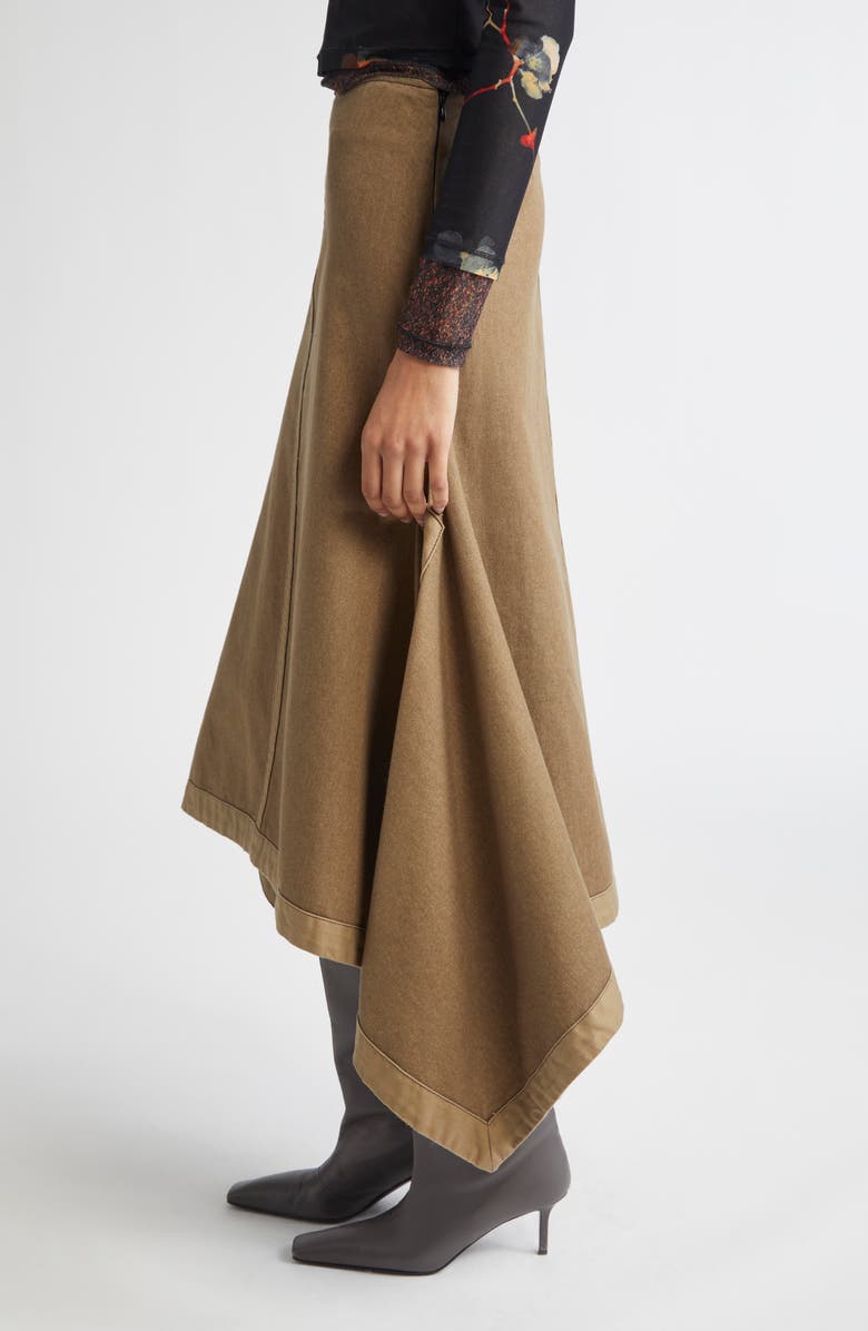 Eckhaus Latta Tarp Cotton Canvas Skirt, Alternate, color, Earth