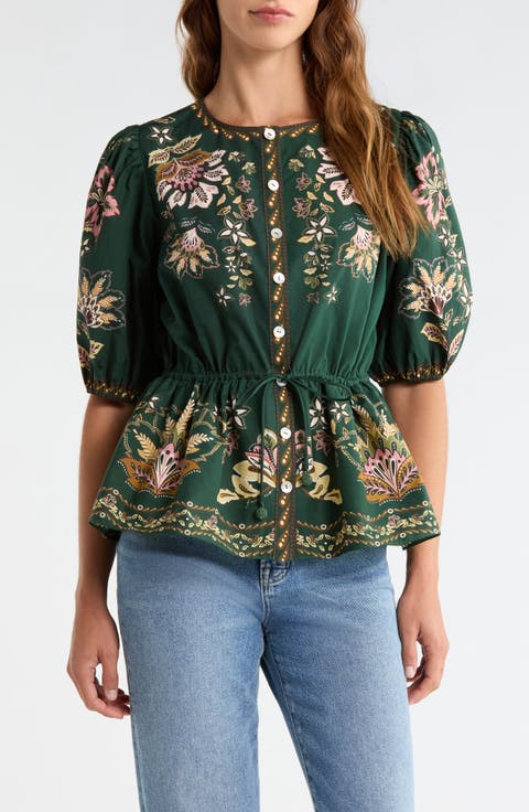 Garden Delight Peasant Top