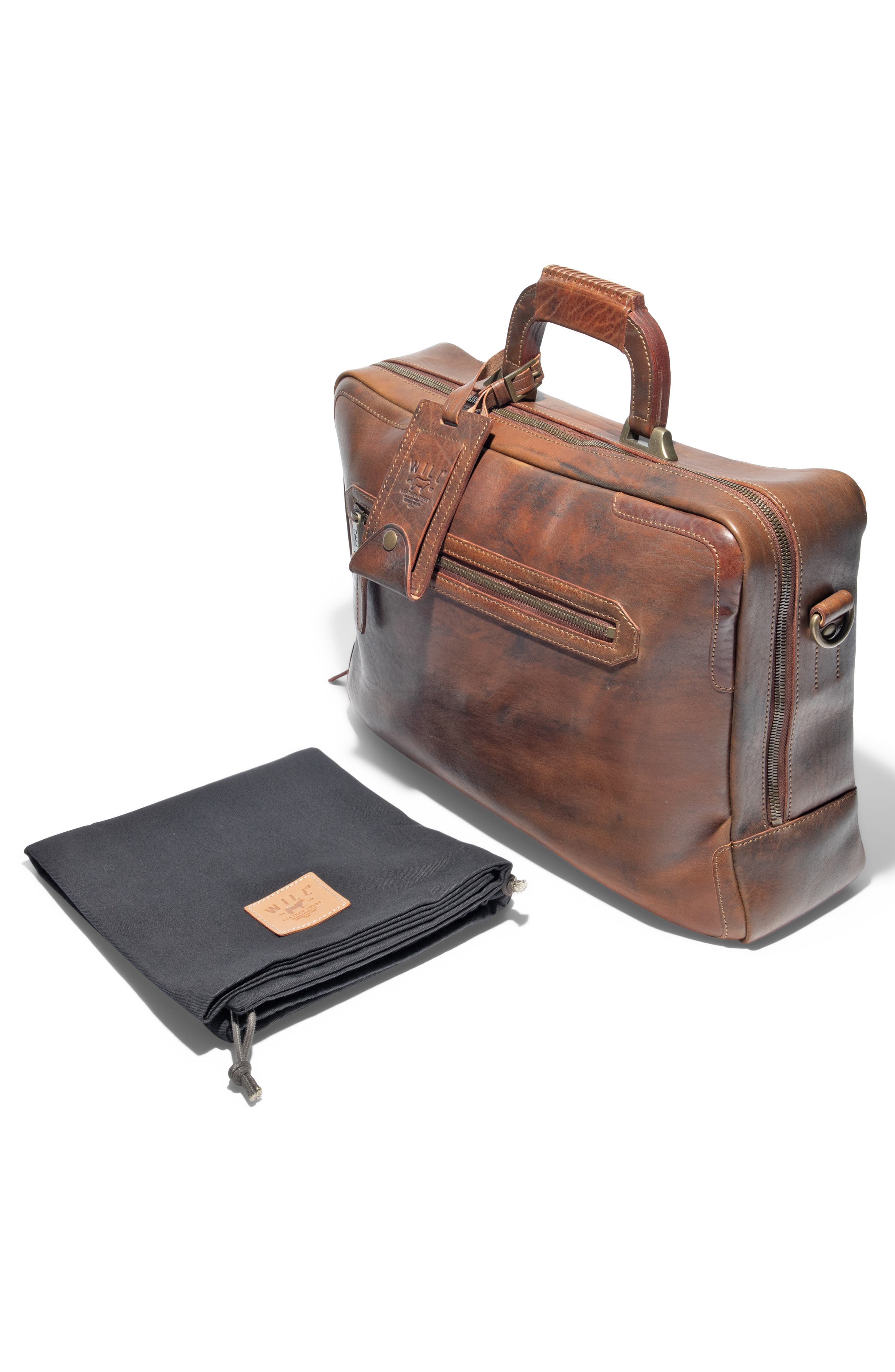 The Continental Leather Briefcase, Alternate, color, COGNAC