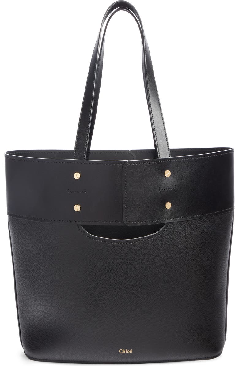 Chloé Aby Medium Leather Tote, Alternate, color,