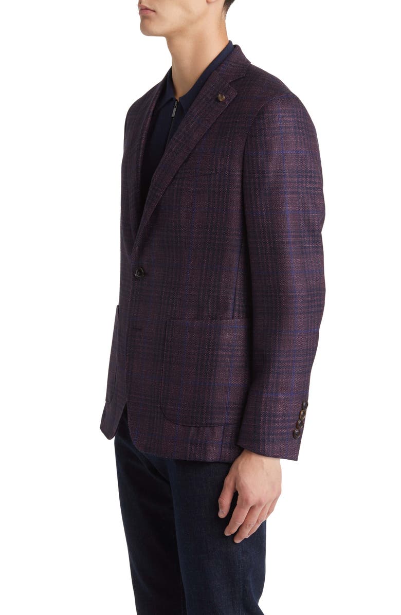 Peter Millar Crown Crafted Luton Plaid Wool & Silk Blend Sport Coat, Alternate, color, 