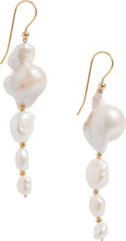 Freya Rose Large Baroque Pearl Drops