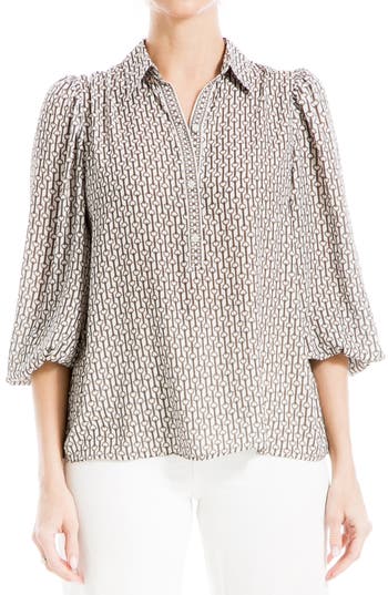 Max Studio 3/4 Sleeve Blouse In Cmkhamdc