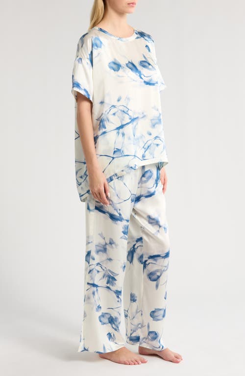 Shop Lunya X Grace Dines Washable Silk Pajamas In Whispered Bloom Large