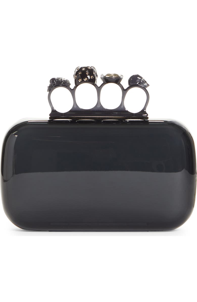 McQueen Alexander McQueen Four-Ring Clear Box Clutch, Alternate, color,