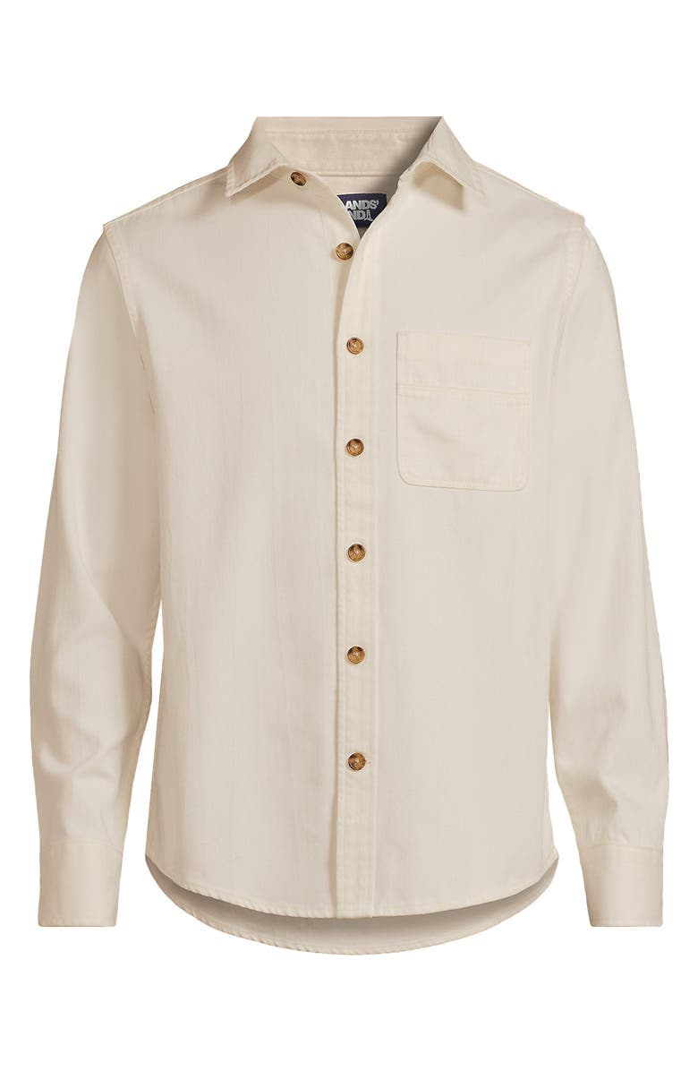 Lands' End Sailcloth Overshirt, Alternate, color, Natural