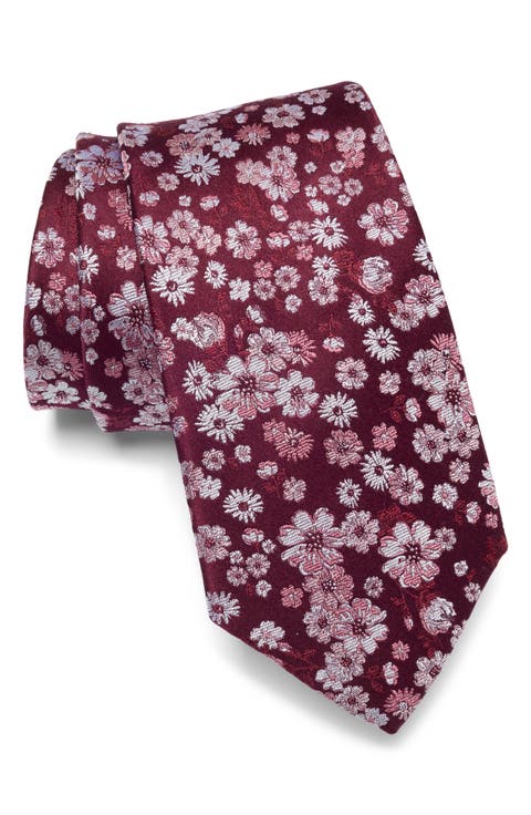 Floral Silk Jacquard Tie