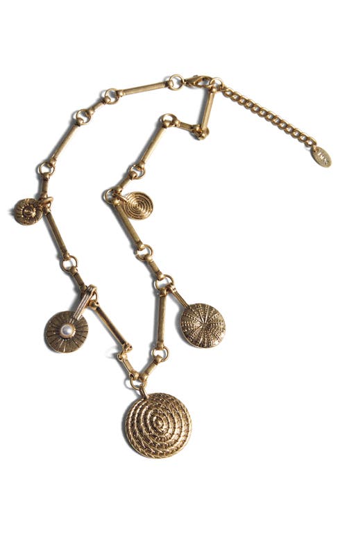 Mango Mixed Charm Necklace In Gold