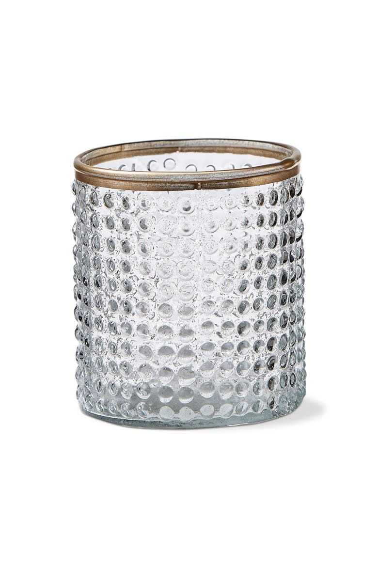 Luminous Bubble Textured Clear Glass Tealight Holder, Main, color, White