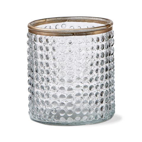 Luminous Bubble Textured Clear Glass Tealight Holder