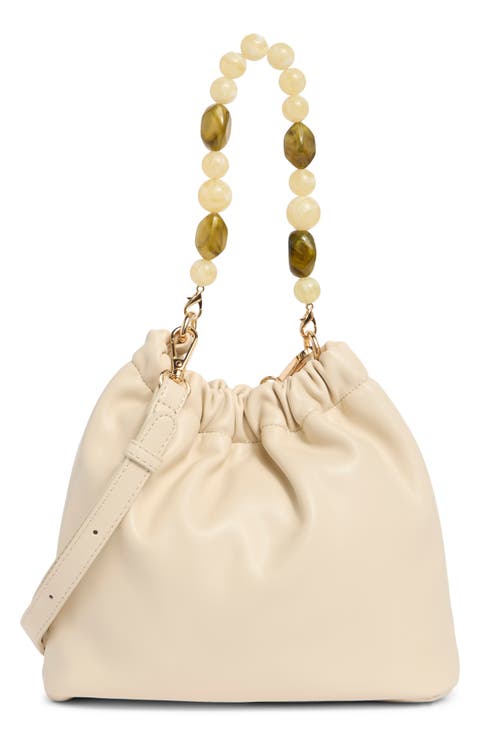 Beaded Handle Crossbody Bag