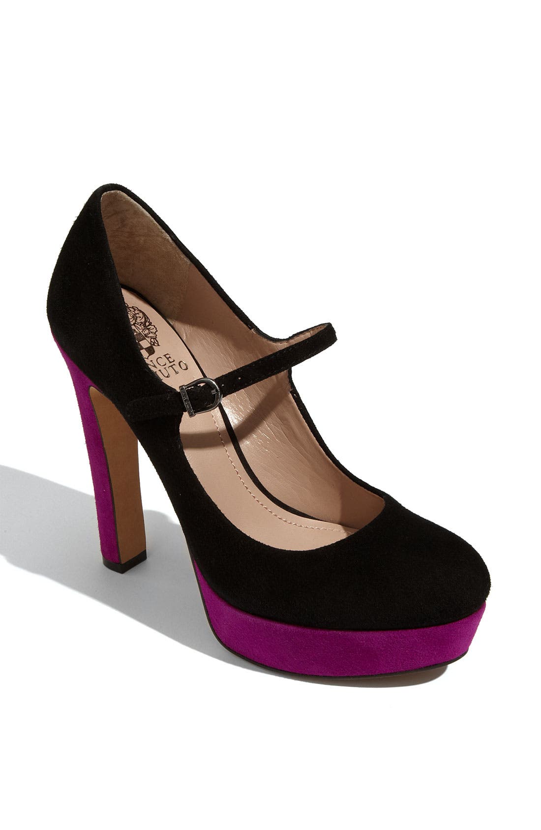 'Jasper' Mary Jane Pump, Main, color, BLACK/ FUCHSIA