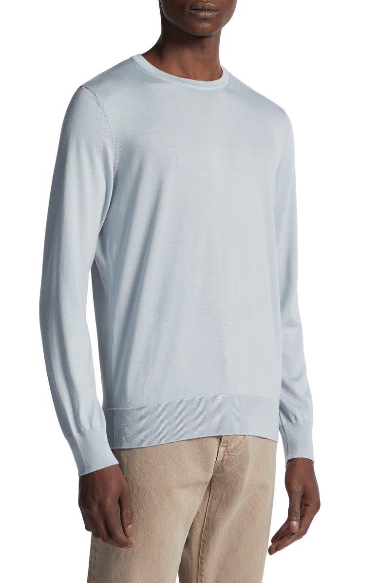 ZEGNA Casheta Cashmere & Silk Sweater, Main, color, 