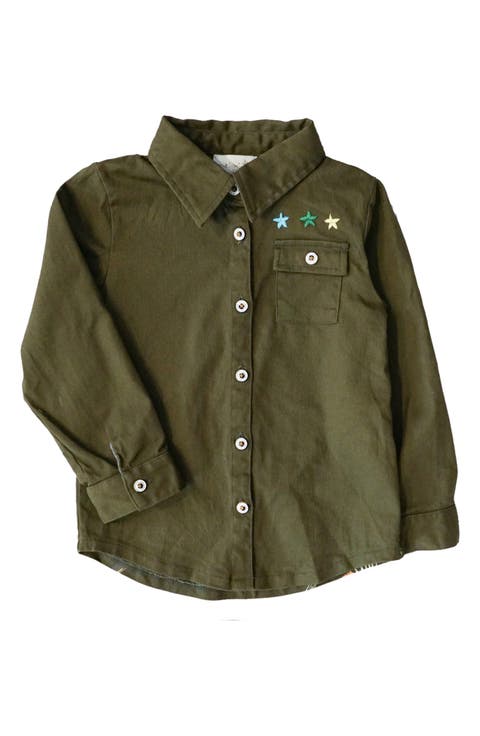 Kids' Tatum Safari Cotton Shirt Jacket (Toddler & Little Kid)