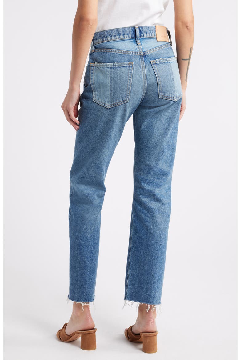Westchase High Waist Ankle Straight Leg Jeans, Alternate, color, BLUE