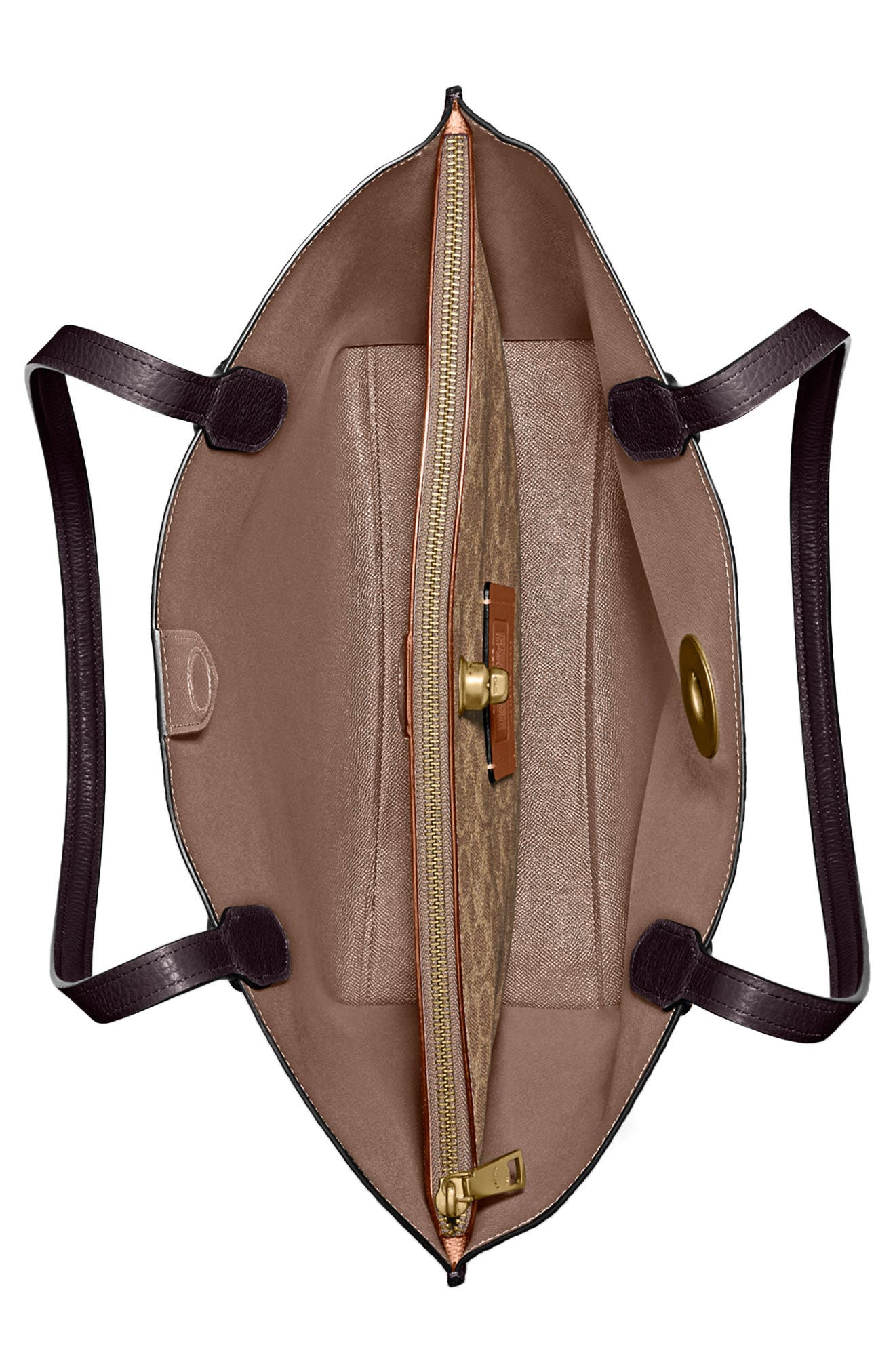 Willow Colorblock Leather Tote, Alternate, color, B4/ DOVE GREY MULTI