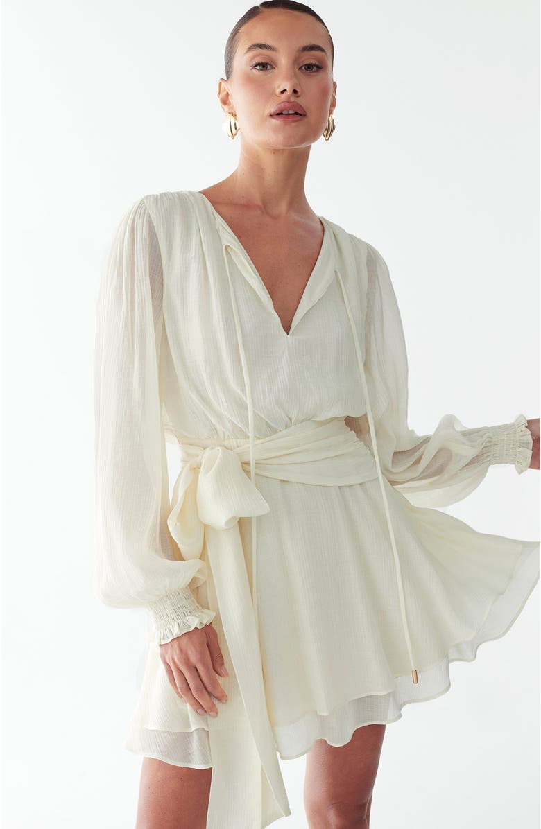 BWLDR Olia Mini Dress, Alternate, color, Off White