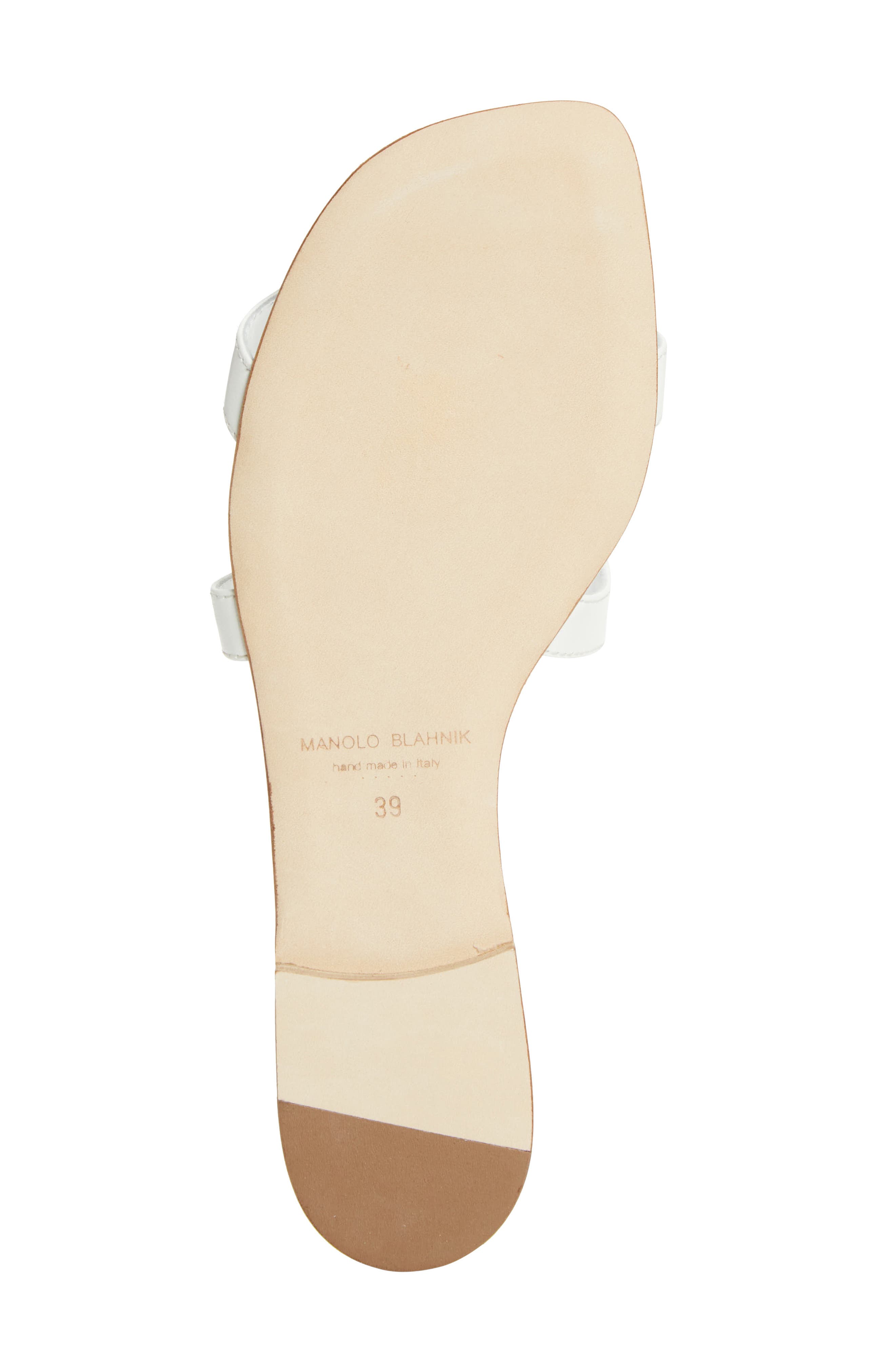 Manolo Blahnik Grellanu Slide Sandal, Alternate, color, White