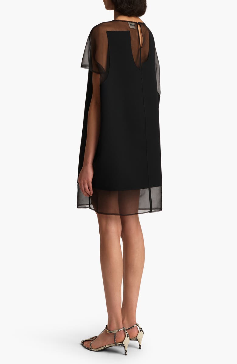 Khaite Winona Double Face Crepe & Organza Minidress, Alternate, color, 