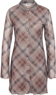 Noisy may Gracie Long Sleeve Mini Shirtdress