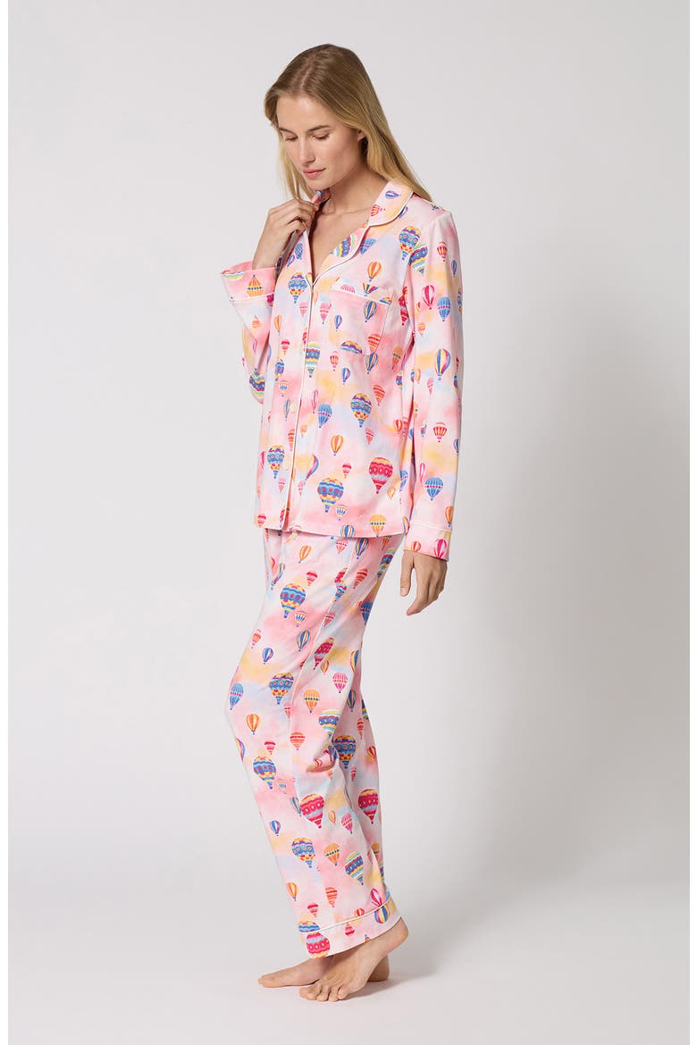 Long Sleeve Pajamas, Alternate, color, SERENE SUNRISE