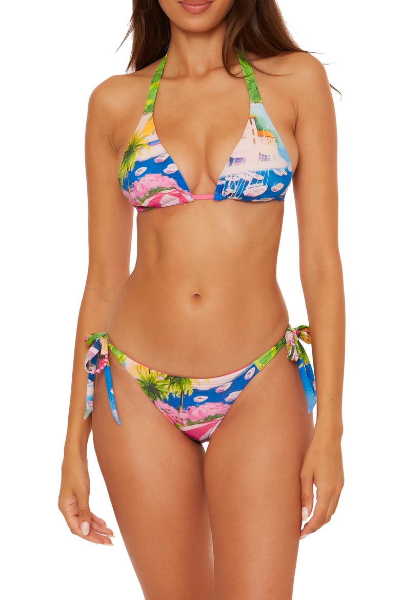 Positano Reversible Triangle Bikini Top, Alternate, color, MULTI