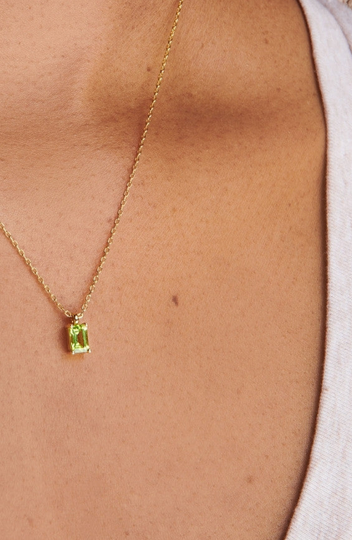 Little Sky Stone Birthstone Necklace In Green